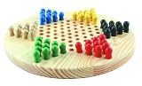 Family Games : Traditional Wooden Chinese Checkers Board Game