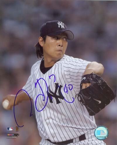 Chien-Ming Wang Autographed/Hand Signed New York Yankees 8x10 Photo