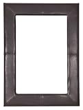 BROWN FAUX LEATHER MIRROR WITH BEVELLED GLASS 20 in x 16 in