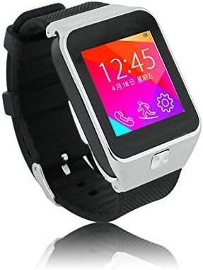 Great Asia S29 Smart Watch Phone Bluetooth Smartwatch 1.3mp Camera 1.54'' GSM Sync Call Android Mate for Iphone Samsung HTC (Silver)