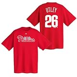 Men`s Philadelphia Phillies #26 Chase Utley Name and Number Tshirt