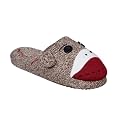 Nick & Nora&reg; Women's Knit Monkey Scuff Slippers - Brown