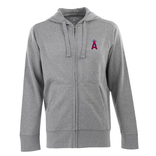 Los Angeles Angels Signature Full Zip Hooded Sweatshirt (Grey) - X-Large