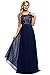Angvns Women Lady Sleeveless Lace Patchwork Party Evening Dress