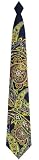 Navy Blue Medallions Woven tie