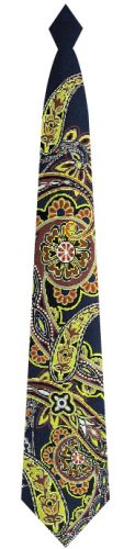 Navy Blue Medallions Woven tie