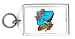 Keychain with Arkansas, state bird, state flower, apple blossom, state, mockingbird