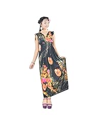 V-neck Floral Print Silk Summer  Dress