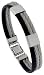 8 in. Solid Stainless Steel Cable and Rubber Bracelet