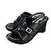 Women's Fashion Wedge Sandal Entwist Upper with BuckleTie Easy Slip on