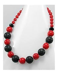 Lava Stone Necklace In Sterling Silver