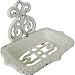 Creamy White Aged Vintage Style Metal Wall Mounted Saop Dish, Design 3