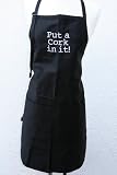 Black Put a Cork in It Embroidered Apron