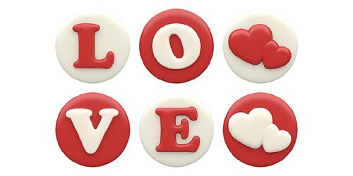 SpinningLeaf Love Sandwich Cookie Mold