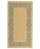 MANUFACTURER'S CLOSEOUT! Safavieh Courtyard Indoor/Outdoor CY1588 Natural/Blue Area Rug