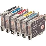 Epson Compatible T048 6-Pack (Bk/C/M/Y/LC/LM) Patent Free for Epson Stylus Photo R200, R300, R220, RX500,RX600, RX620 etc