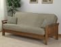 3pc Southern Textiles Beige Full Size Futon Cover & 2 Pillows