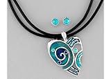  : Bay Studio Blue Swirl Heart Set BLUE