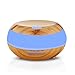 YouVogue 300ml Essential Oil Diffuser Wood Grain Mist Humidifier Aroma Diffuser with 7 Changing Colored Led Lights for Bedroom Baby Room Office Yoga Spa