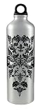 Gaiam 750ml Aluminum Water Bottle (Damask, Poly Loop Cap)