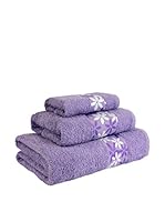 Flor De Algodón Juego De Toallas Krizan (Violeta)