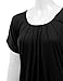 Doublju Womens Basic Short Sleeve Round Neck Drape Loose Fit Top