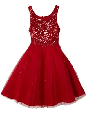 Bonnie Jean Girls Dress With Sequin Bodice and Pleated Skirt Bonnie Jean Girls Dress With Sequin Bodice and Pleated Skirt