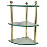 MA-6 Style Triple Corner Glass Shelf - Matte Black By Allied Brass