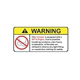 Chrysler SRT-8 No Bra, Warning decal, sticker 