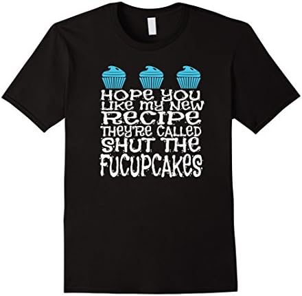 Men's Funny Baking Tshirt Shut The Fucupcakes Bakery Lover  XL Black