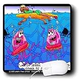 Londons Times Fish Fishing Deep Beneath Cartoons - Jellyfish Sting Going Down - Mouse Pads