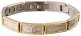 Sabona 23075 Rope Edge Link Duet Magnetic Bracelet, Large