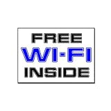Free Wi-Fi Inside - Business Sign - Car, Truck, Notebook, Vinyl Decal Sticker #S348