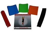 Workoutz 6 Piece Non-latex Flat Yoga Resistance Band Set Exercise DVD, Door Anchor, and Clip