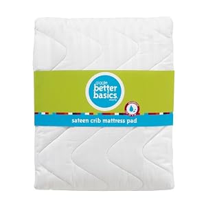 giggle Better Basics Sateen Waterproof Crib Mattress Pad