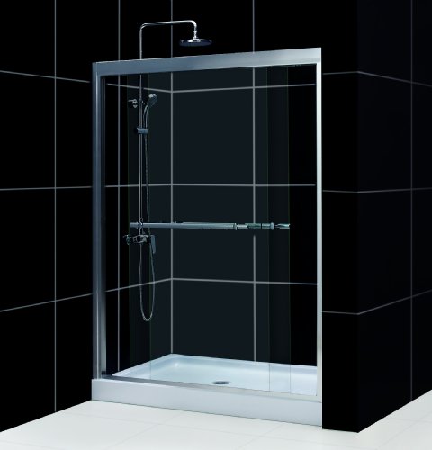 DreamLine DL-6126R-01CL Duet Clear Glass Shower Door with 36â x 60â Amazon Right-Hand Drain Shower B