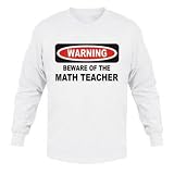BEWARE OF THE MATH TEACHER Youth Long Sleeve T-Shirt (for Kids) Various Colors Available
