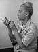 Dancer Maria Korda Looking at Her New Nose after Plastic Surgery Photographic Poster Print by Allan Grant, 12x16