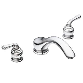 Moen T951 Monticello Two-Handle Low Arc Roman Tub Faucet without Valve, Chrome