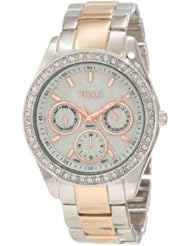 XOXO Womens XO5454 Rosegold And Silver-Tone Bracelet Watch