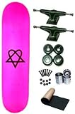 Bam Heartagram Pink Pro Complete Skateboard Deck New On Sale