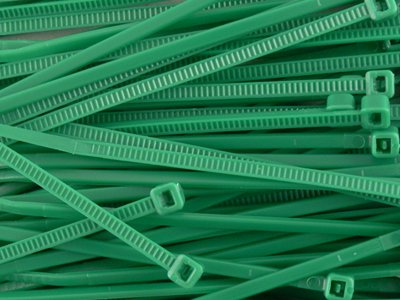 Secure 8 Inch Green 18 lb Miniature Nylon Cable Tie - 100 Pack