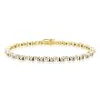 14K Yellow Gold 2 ct. Round and Baguette Cut Diamond Tennis Bracelet