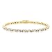 14K Yellow Gold 2 ct. Round and Baguette Cut Diamond Tennis Bracelet
