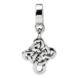 SS Reflections Celtic Weave Cross Dangle Bead
