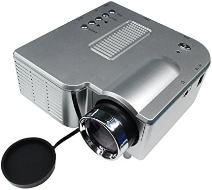 LELEC GM40-S Maximum 60" Screen LED Protable Home Projector Pc Av Tv VGA USB Hdmi with LED Light - Silver #B01021