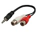 3.5mm Stereo to 2 RCA M / F Cable / 6 inch for Apple iPad / iPod / iPod Touch Gen2 / iPod Video / iPod Nano / iPod Nano Gen4 / iPod Photo / iPod mini / iPod Classic / iPod Classic 120GB
