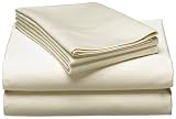 Review Pike Street 803650003786 / Pike Street 1000-Thread Count Luxury Single-Ply Sateen Queen Sheet Set, Ivory