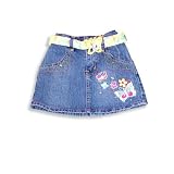 GeGe - Toddler Girls Jean Skirt, Blue Denim by GE Animation