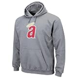 California Angels Sweatshirt: Majestic Steel Heather Cooperstown Tek Patch Hooded Sweatshirt